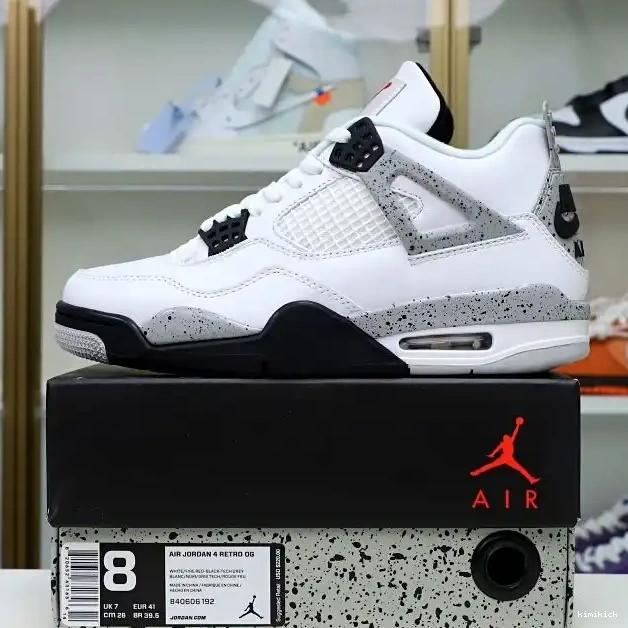 Kimikick White Jordan 4 Retro Air Cement 0519